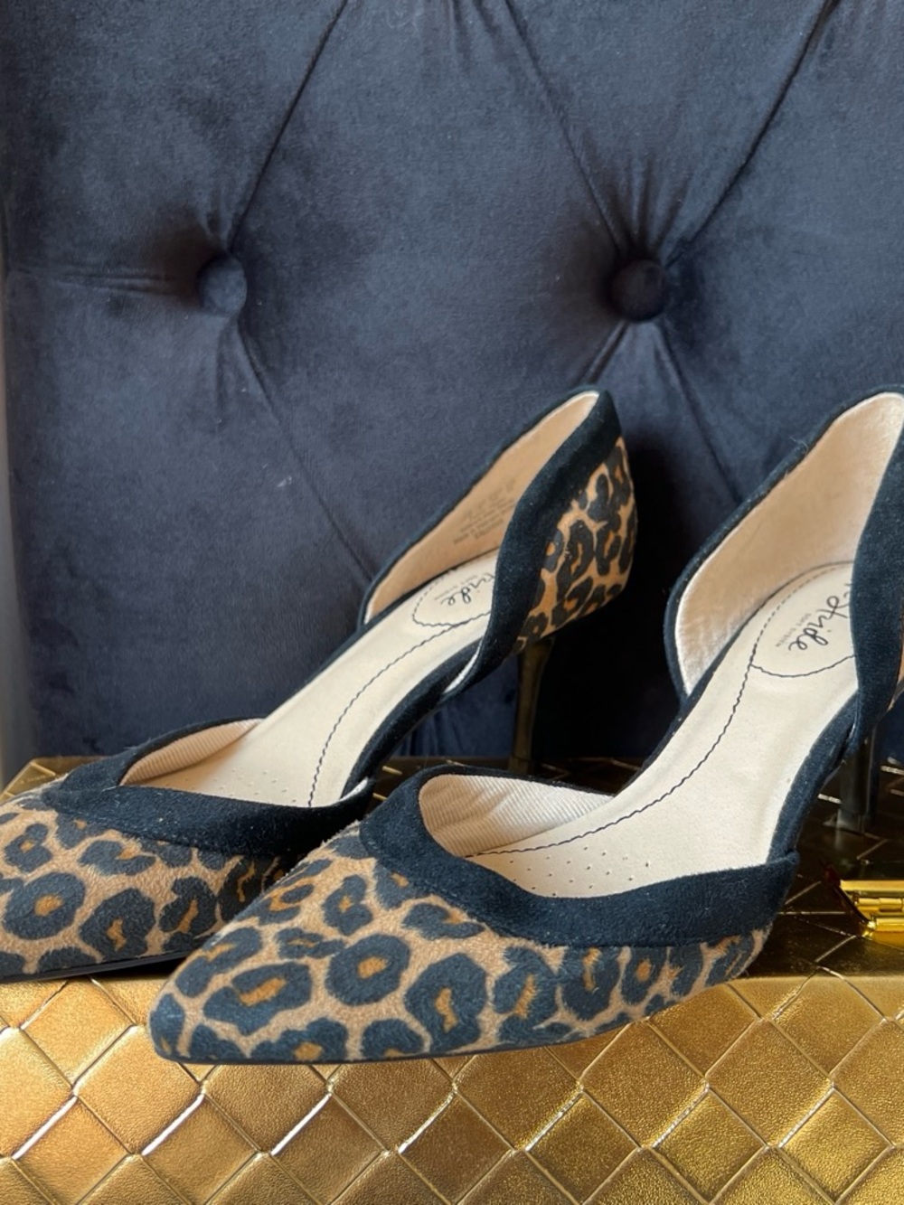 Leopard Print D'Orsay Pumps - Black & Brown